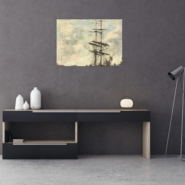 Obraz - Eugène Boudin, Ship on the Touques, reprodukcje (70x50 cm)