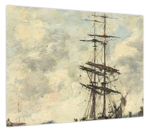 Obraz - Eugène Boudin, Ship on the Touques, reprodukcje (70x50 cm)