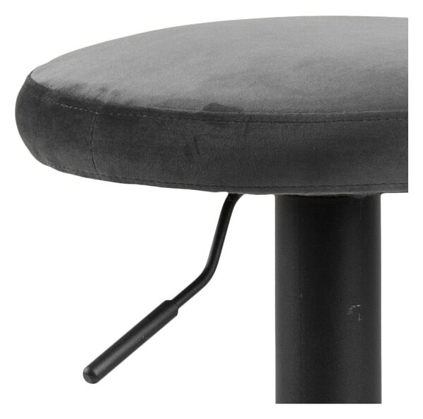 Szary tapicerowany hoker z regulowaną wysokością (wysokość siedziska 62 cm) Finch – Actona