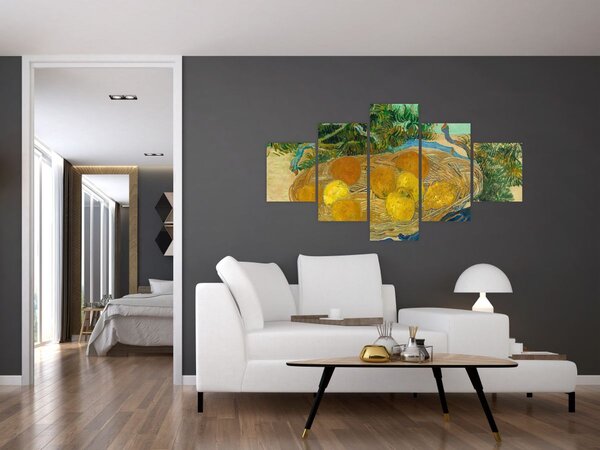 Obraz - Vincent van Gogh, Still Life of Oranges and Lemons with Blue Gloves, reprodukcje (125x70 cm)