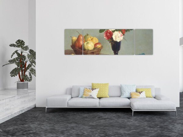 Obraz - Henri Fantin-Latour, Still Life, reprodukcje (170x50 cm)