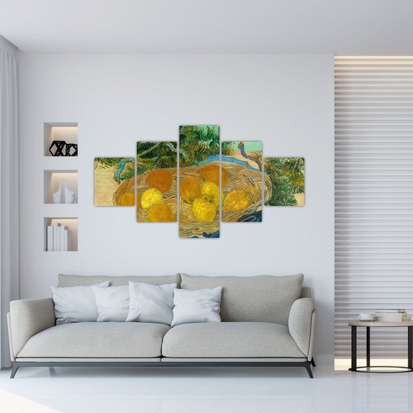 Obraz - Vincent van Gogh, Still Life of Oranges and Lemons with Blue Gloves, reprodukcje (125x70 cm)