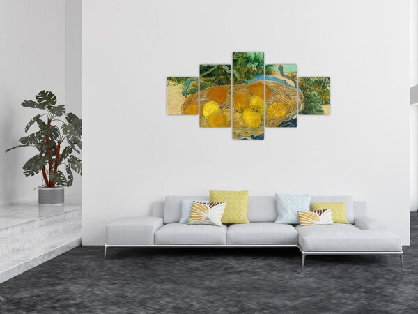 Obraz - Vincent van Gogh, Still Life of Oranges and Lemons with Blue Gloves, reprodukcje (125x70 cm)