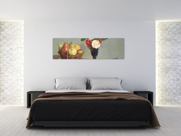 Obraz - Henri Fantin-Latour, Still Life, reprodukcje (170x50 cm)