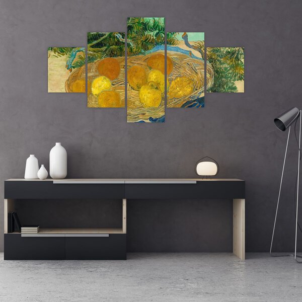 Obraz - Vincent van Gogh, Still Life of Oranges and Lemons with Blue Gloves, reprodukcje (125x70 cm)