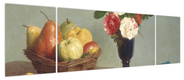 Obraz - Henri Fantin-Latour, Still Life, reprodukcje (170x50 cm)