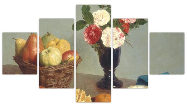 Obraz - Henri Fantin-Latour, Still Life, reprodukcje (125x70 cm)