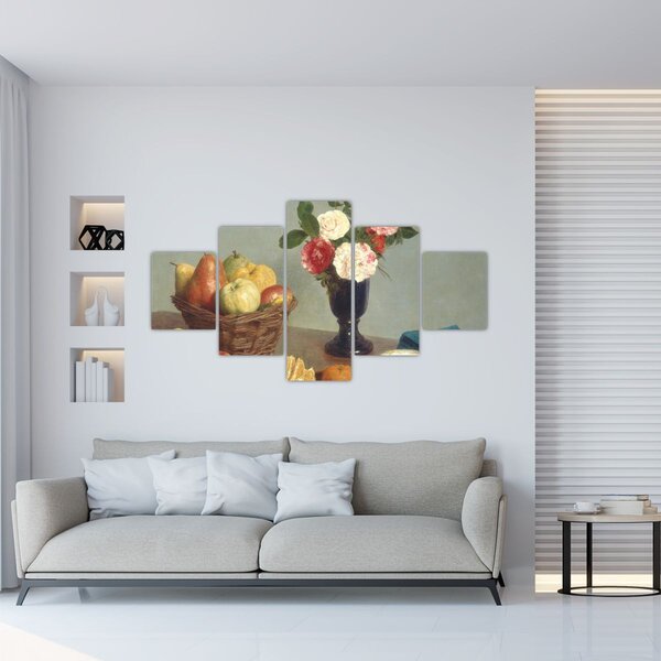 Obraz - Henri Fantin-Latour, Still Life, reprodukcje (125x70 cm)