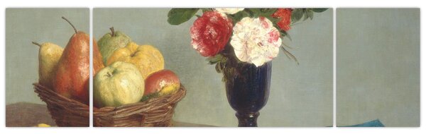 Obraz - Henri Fantin-Latour, Still Life, reprodukcje (170x50 cm)
