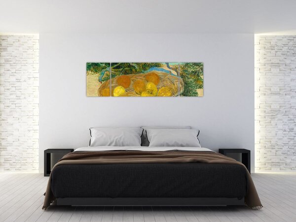 Obraz - Vincent van Gogh, Still Life of Oranges and Lemons with Blue Gloves, reprodukcje (170x50 cm)