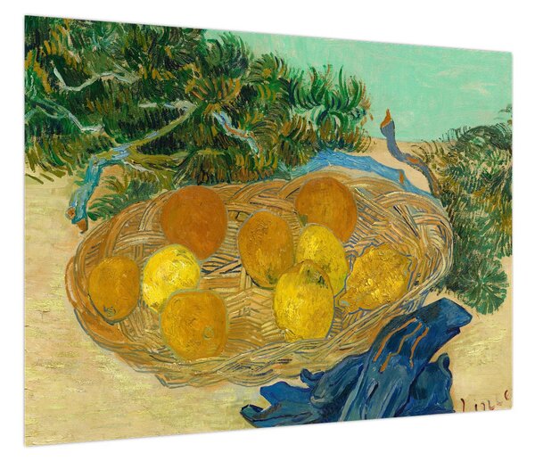 Obraz - Vincent van Gogh, Still Life of Oranges and Lemons with Blue Gloves, reprodukcje (70x50 cm)