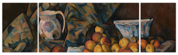 Obraz - Paul Cézanne, Still Life with Apples and Peaches, reprodukcje (170x50 cm)