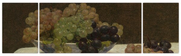 Obraz - Henri Fantin-Latour, Still Life with Grapes and a Carnation, reprodukcje (170x50 cm)