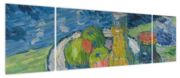 Obraz - Alexej von Jawlensky, Still Life with Bottles and Fruit, reprodukcje (170x50 cm)