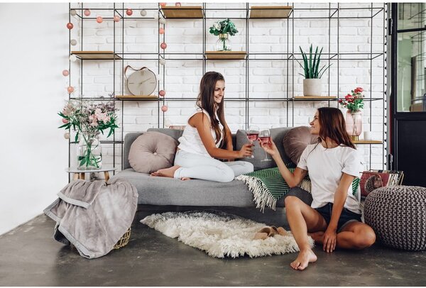 Jasnoszara sofa rozkładana Bonami Essentials Matylda