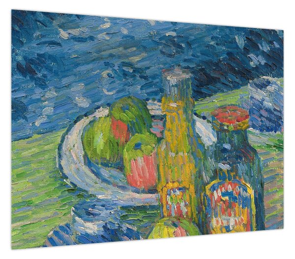 Obraz - Alexej von Jawlensky, Still Life with Bottles and Fruit, reprodukcje (70x50 cm)