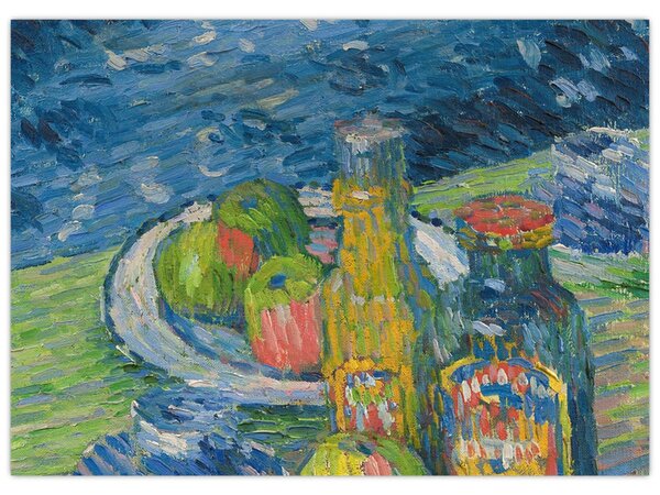 Obraz - Alexej von Jawlensky, Still Life with Bottles and Fruit, reprodukcje (70x50 cm)
