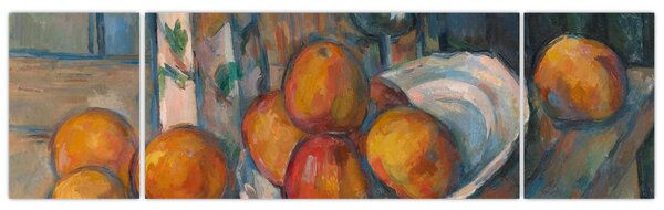 Obraz - Paul Cézanne, Still Life with Milk Jug and Fruit, reprodukcje (170x50 cm)
