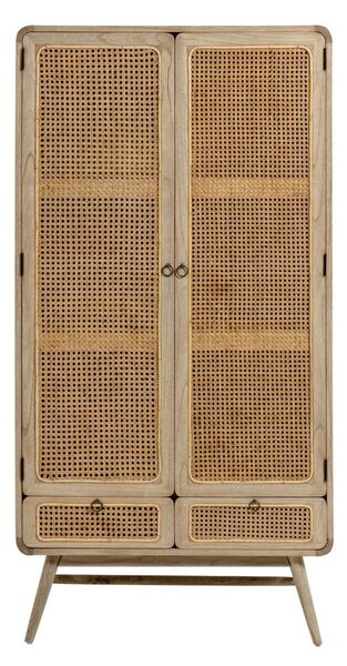 Jasnobrązowa szafka z półkami Kave Home Nalu, 90x175 cm