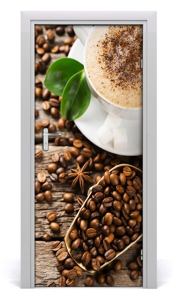 Okleina samoprzylepna fototapety na drzwi Kawa