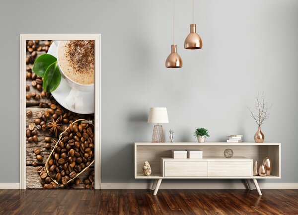 Okleina samoprzylepna fototapety na drzwi Kawa