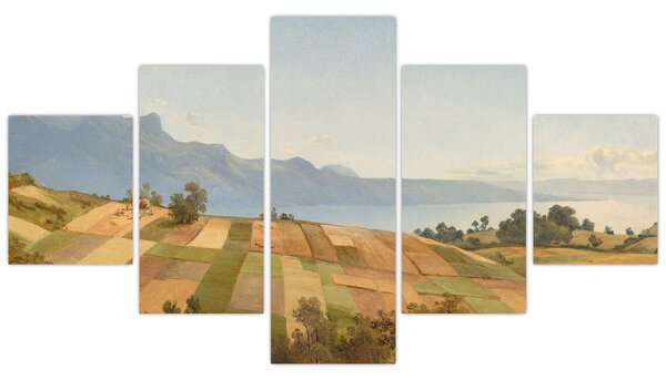 Obraz - Alexandre Calame, Swiss Landscape, reprodukcje (125x70 cm)