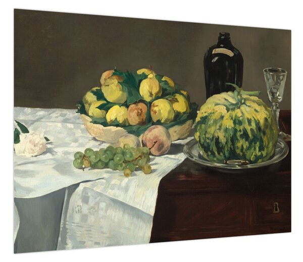 Obraz - Edouard Manet, Still Life with Melon and Peaches, reprodukcje (70x50 cm)