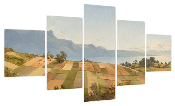 Obraz - Alexandre Calame, Swiss Landscape, reprodukcje (125x70 cm)