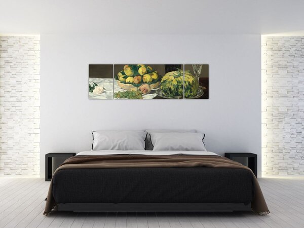 Obraz - Edouard Manet, Still Life with Melon and Peaches, reprodukcje (170x50 cm)