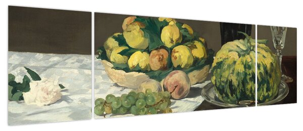 Obraz - Edouard Manet, Still Life with Melon and Peaches, reprodukcje (170x50 cm)
