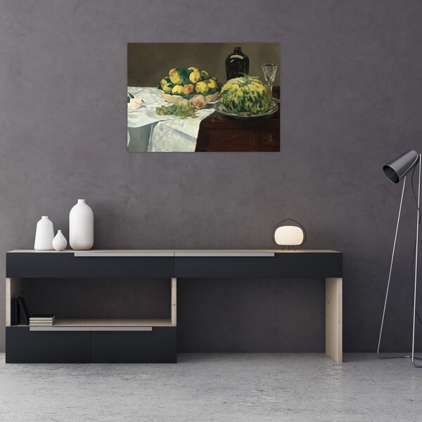 Obraz - Edouard Manet, Still Life with Melon and Peaches, reprodukcje (70x50 cm)