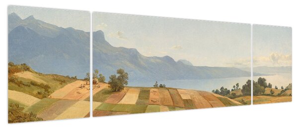 Obraz - Alexandre Calame, Swiss Landscape, reprodukcje (170x50 cm)