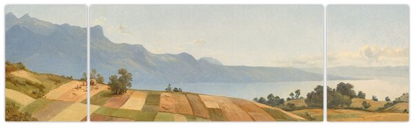 Obraz - Alexandre Calame, Swiss Landscape, reprodukcje (170x50 cm)