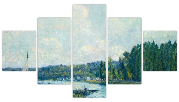 Obraz - Alfred Sisley, The Banks of the Oise, reprodukcje (125x70 cm)