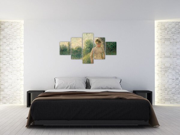 Obraz - Camille Pissarro, The Bather, reprodukcje (125x70 cm)