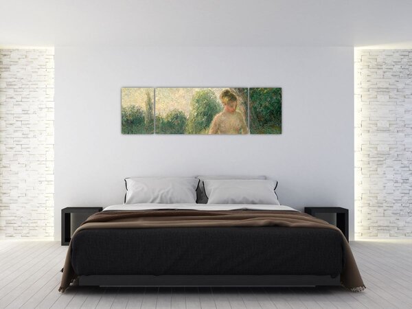Obraz - Camille Pissarro, The Bather, reprodukcje (170x50 cm)