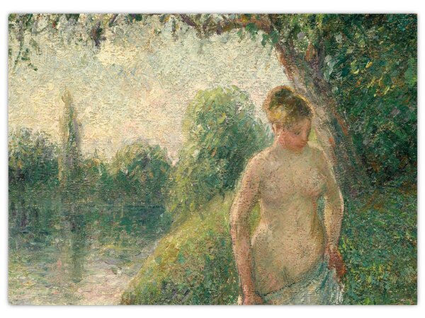 Obraz - Camille Pissarro, The Bather, reprodukcje (70x50 cm)