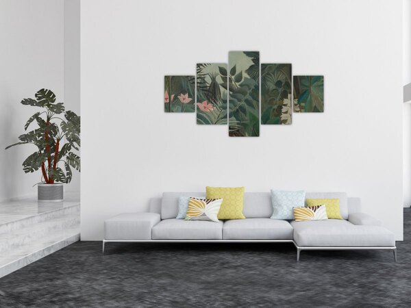 Obraz - Henri Rousseau, The Equatorial Jungle, reprodukcje (125x70 cm)