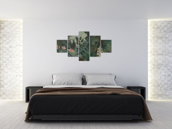Obraz - Henri Rousseau, The Equatorial Jungle, reprodukcje (125x70 cm)