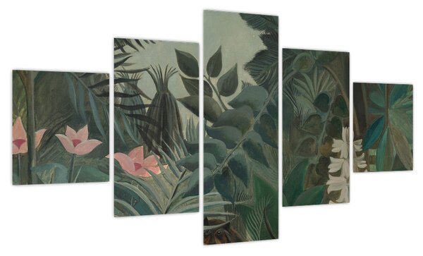Obraz - Henri Rousseau, The Equatorial Jungle, reprodukcje (125x70 cm)