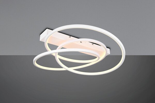 Biała lampa sufitowa LED ze ściemniaczem 49x64 cm Darvin – Trio