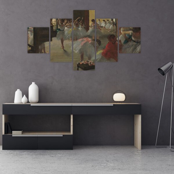 Obraz - Edgar Degas, The Dance Class, reprodukcje (125x70 cm)
