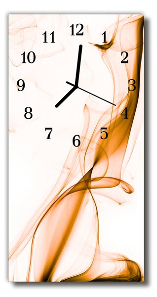 Zegar Szklany Pionowy Sztuka Abstrakcja linie biały