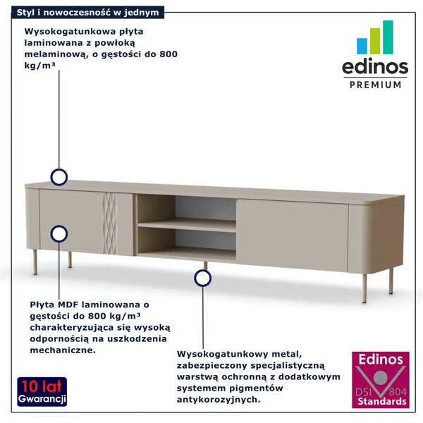 Kaszmirowa szafka pod TV 200 cm R2-L40