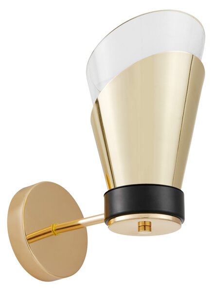 LAMPA ŚCIENNA KINKIET NOWOCZESNY ZŁOTY FABRO W1
