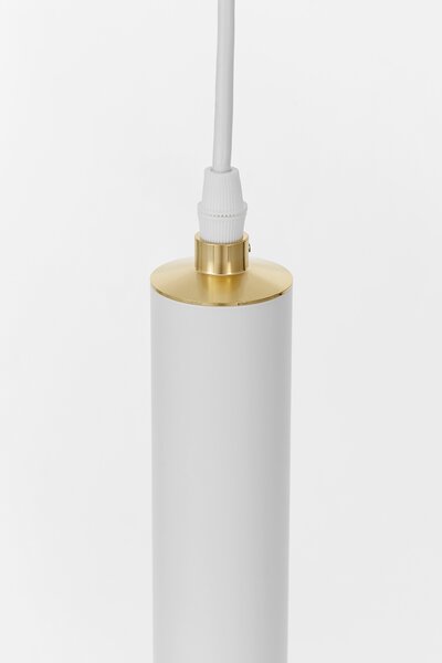 NOWOCZESNA LAMPA WISZĄCA BIAŁO-ZŁOTA FOLINO W1