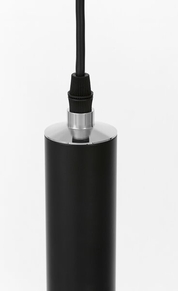 NOWOCZESNA LAMPA WISZĄCA CZARNO-CHROMOWANA FOLINO W1