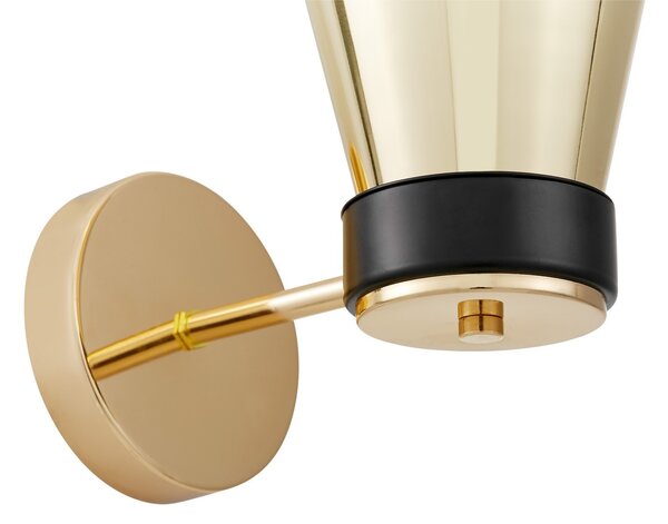 LAMPA ŚCIENNA KINKIET NOWOCZESNY ZŁOTY FABRO W1