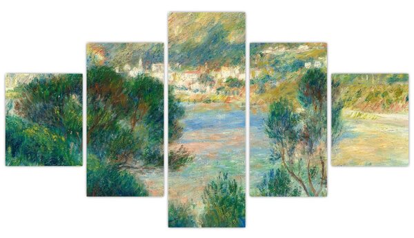 Obraz - Auguste Renoir, View of Monte Carlo from Cap Martin, reprodukcje (125x70 cm)