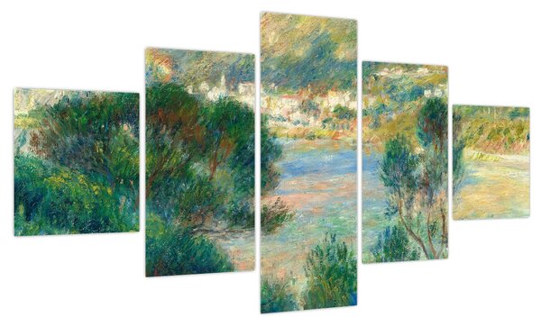 Obraz - Auguste Renoir, View of Monte Carlo from Cap Martin, reprodukcje (125x70 cm)
